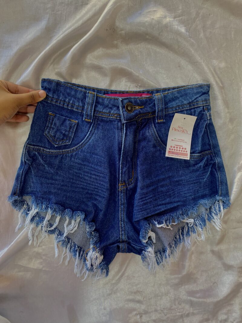 Shorts jeans bigodinho escuro